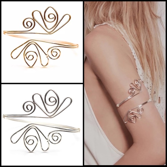 Boho Egyptian Curve Arm Bangle - Picture 5 of 8